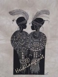 Maasai Girls with Ostrich Feather #208