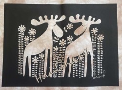 Moose Fleece Blanket by Heidi Lange 